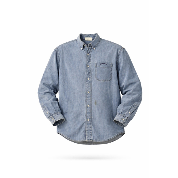 Camel Other - Camel Button Down Shirt Denim Embroidered Long Sleeve Vintage Made In USA Sz XL